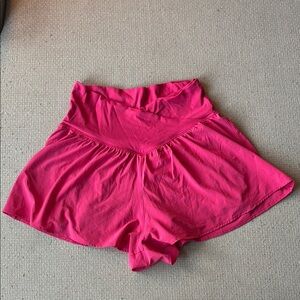 Aerie Offline Flowy Hot Pink Shorts